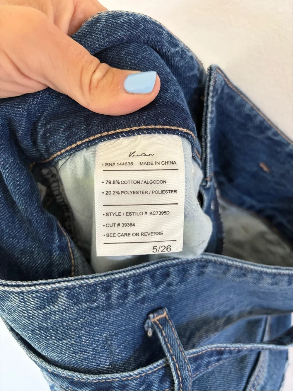 KanCan Medium Wash High Waisted Wide Leg Jeans With Denim Belt Size 26 - Picture 9 of 10